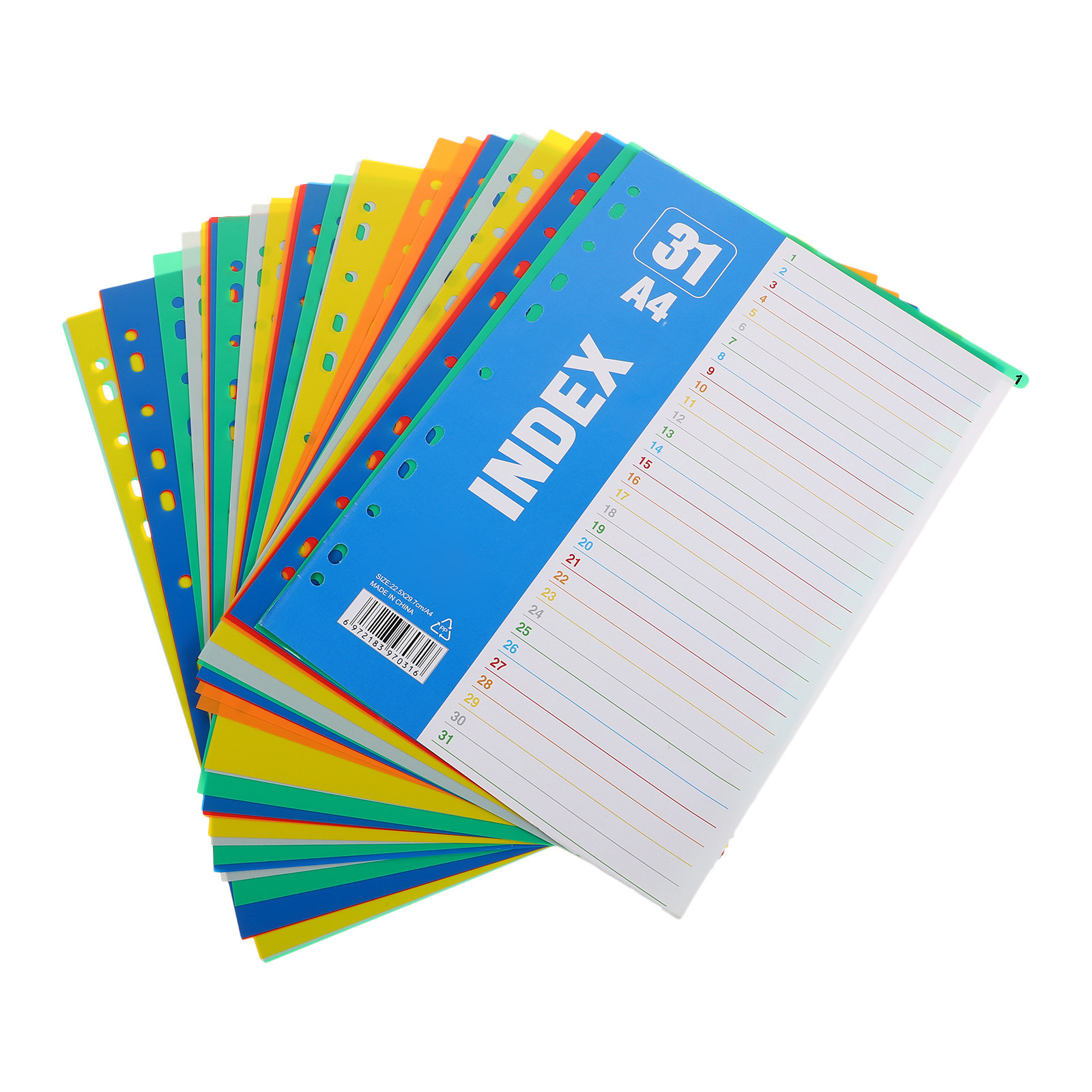 Tab Divider A4 - 1Set Dividers A4 11-Hole Tabs Loose