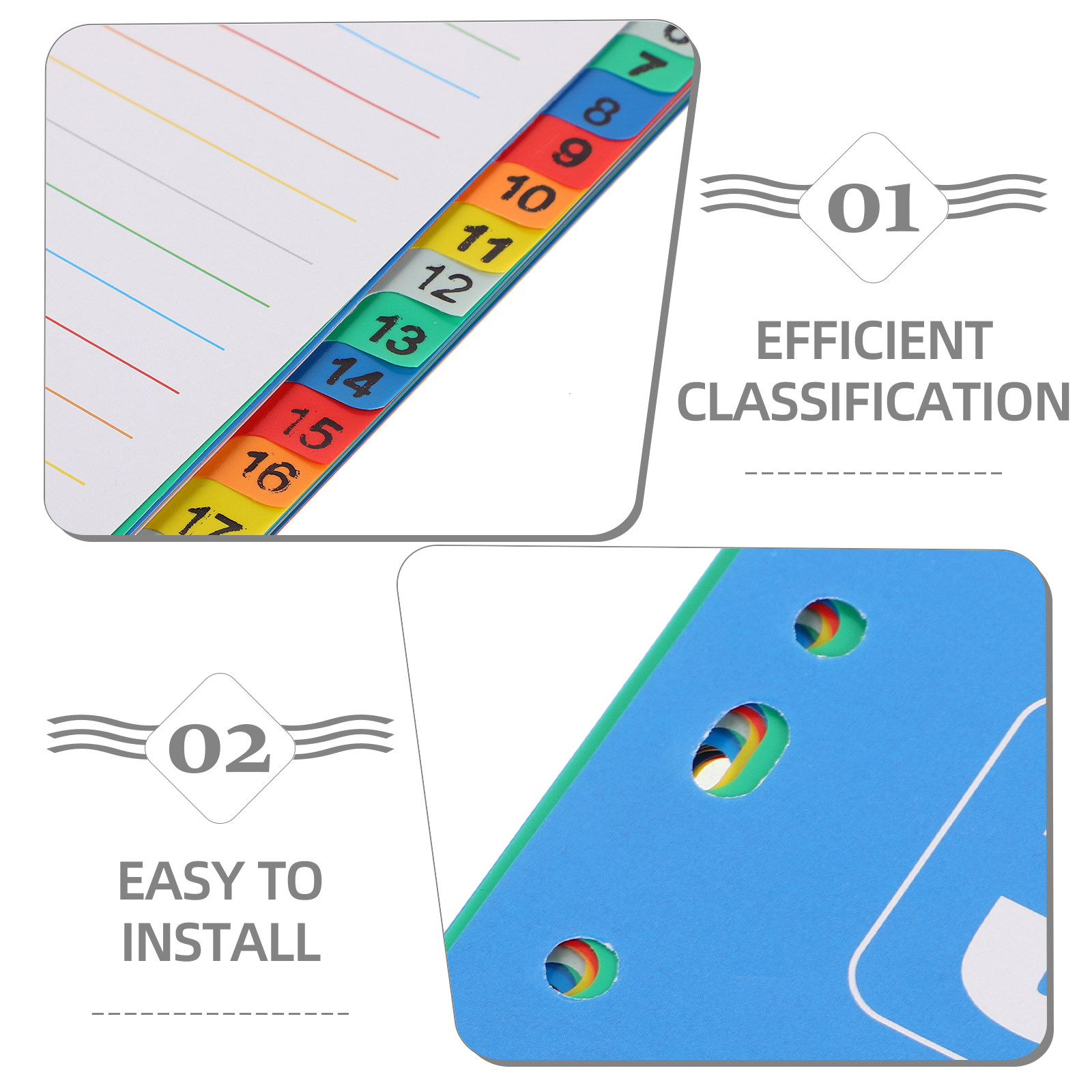 1Set Dividers A4 11-Hole Tabs  - Tab Divider A4 recension och pris