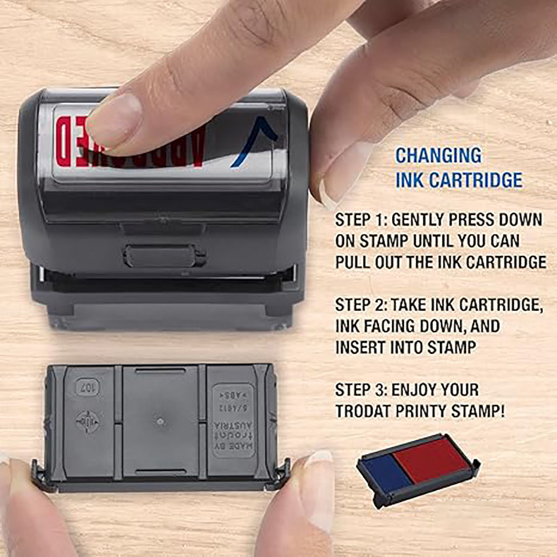 Rectangle Pattern Custom Self- - Rubber Date Stamp recension och pris