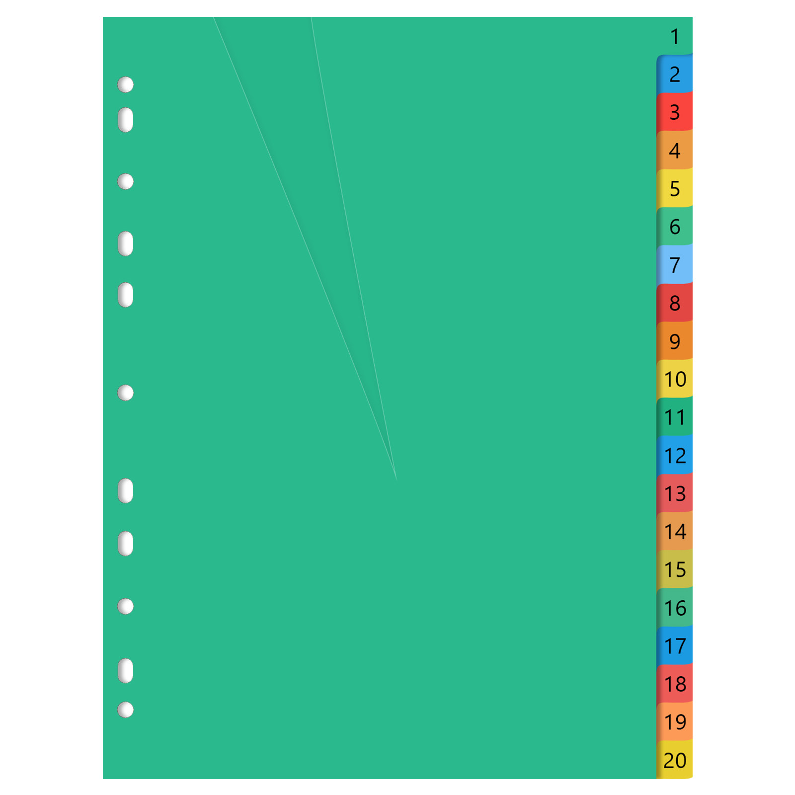 A4 Colorful Plastic Classified - Tab Divider A4 recension och pris