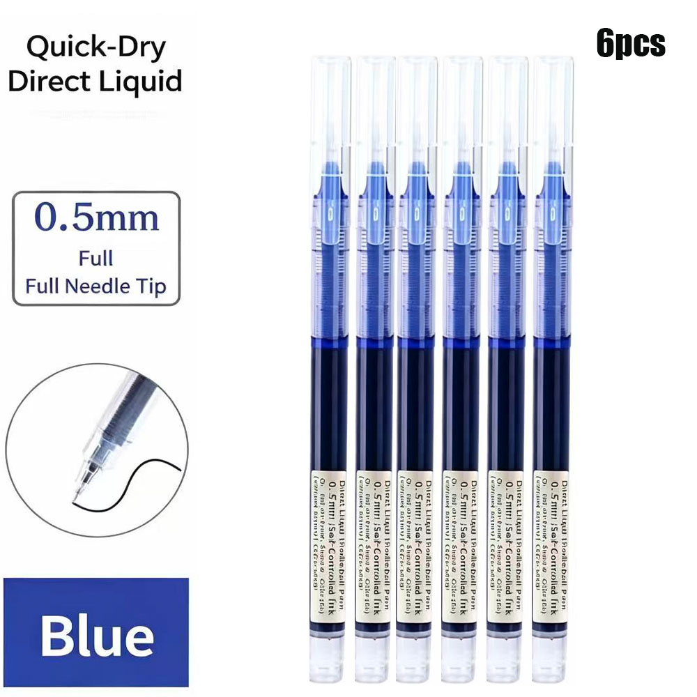 6 Pack Click Gel Pens 0.5mm Bl - Gel Refill Pack recension och pris
