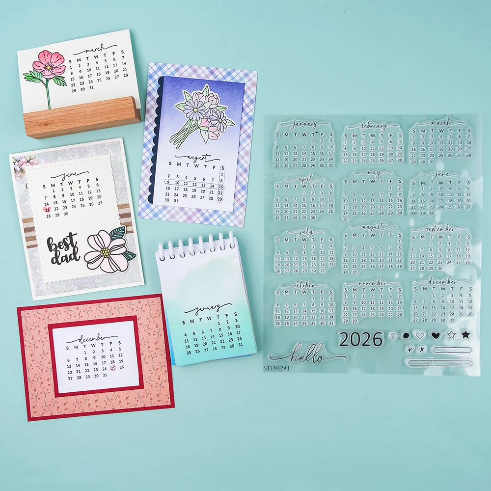 Calendar Date 2026 Clear Stamp - Rubber Date Stamp recension och pris