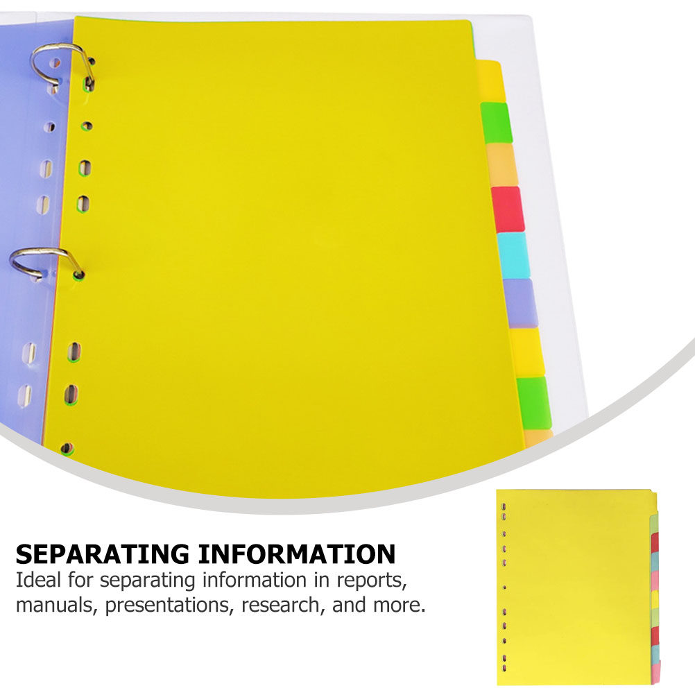 12Pcs Colored Tab Dividers A4  - Tab Divider A4 recension och pris