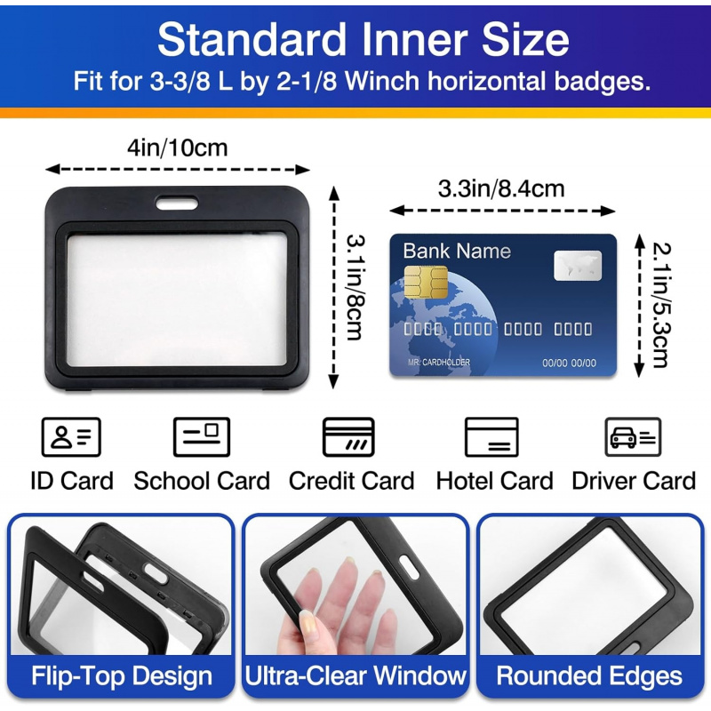 3-Pack Horizontal Hard Plastic - Index Card Holder recension och pris