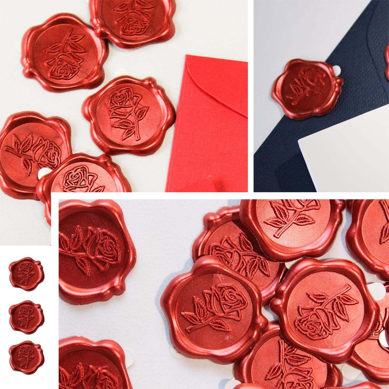 25pcs/set 3D Rose Flower Shape - Wax Seal Stamp Set recension och pris
